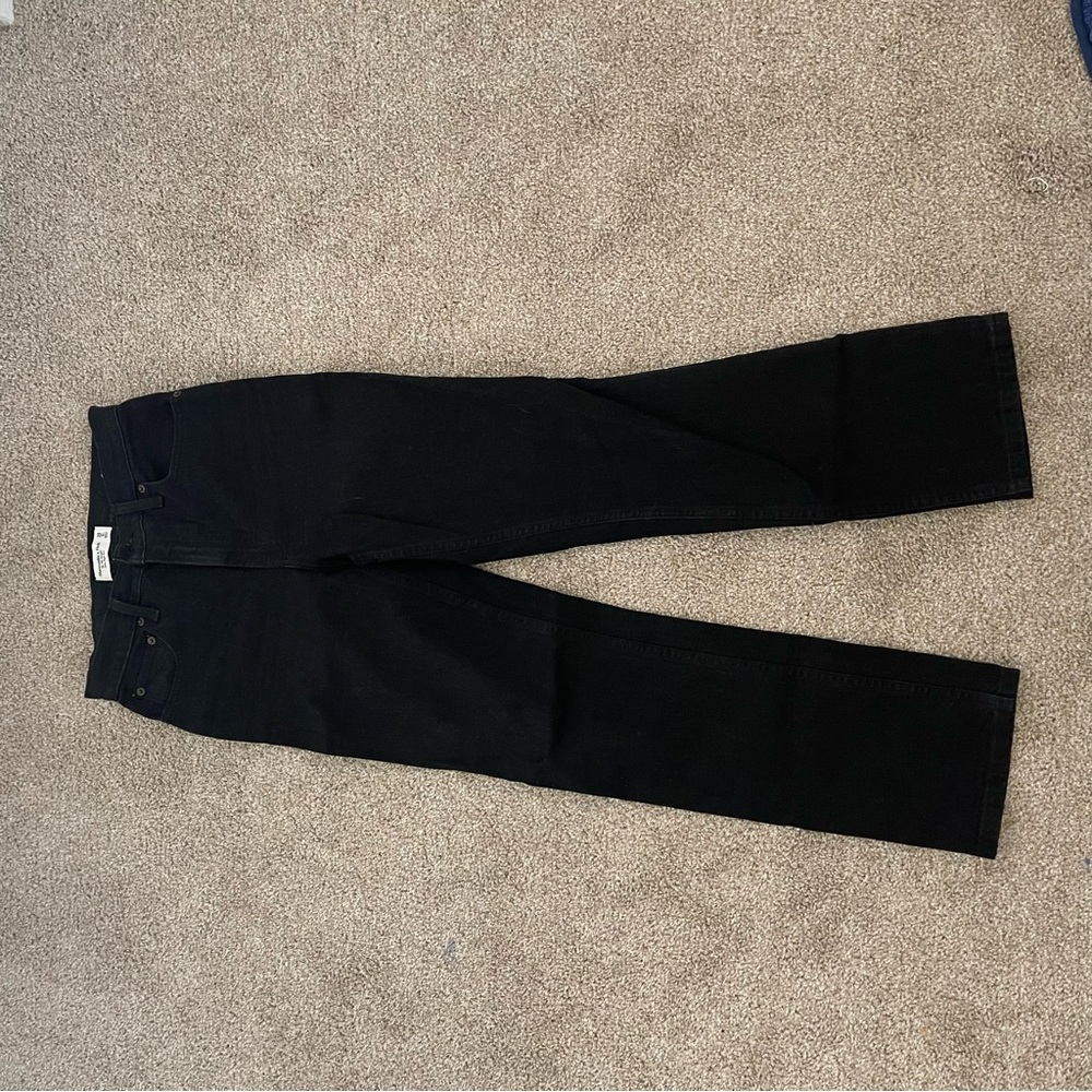 Abercrombie 90s straight ultra high rise black